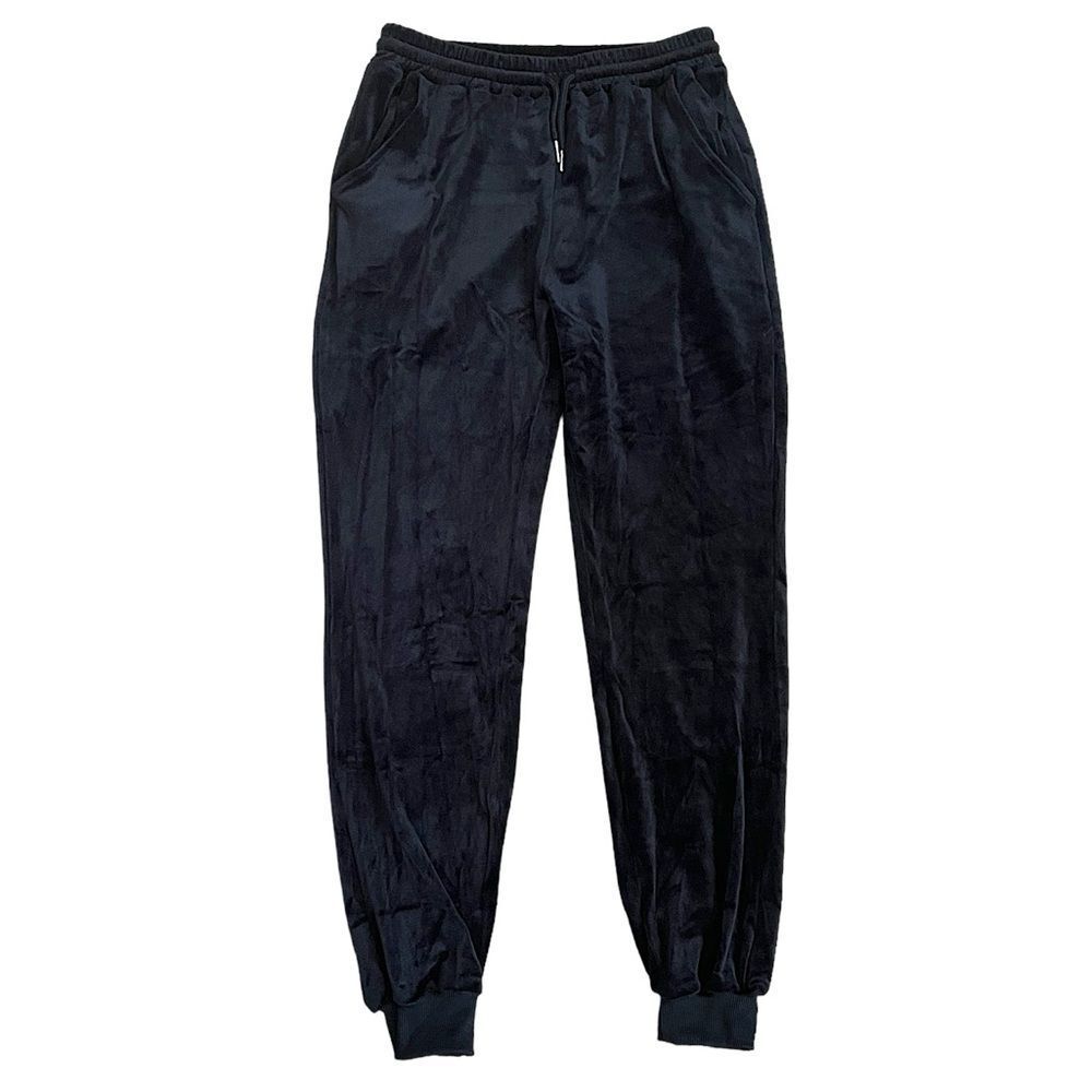 Super Soft Velvet Black Joggers Size L NWT (Reminiscent of Juicy Jog…